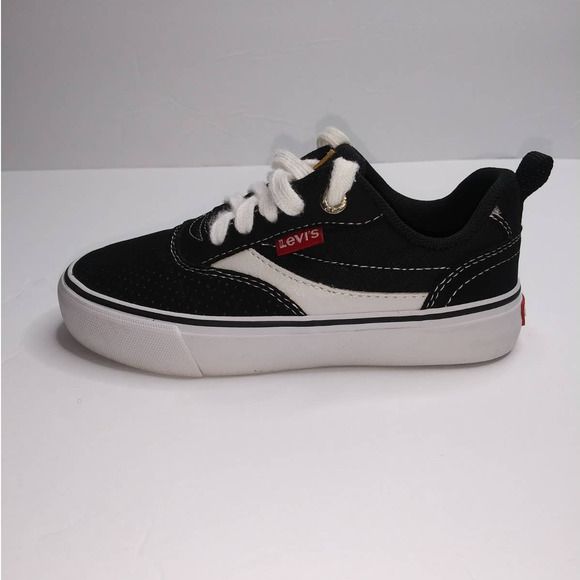 Levis Trucker Low Trainers Boys & Girls Sneaker Black Size 11c - Picture 3 of 7